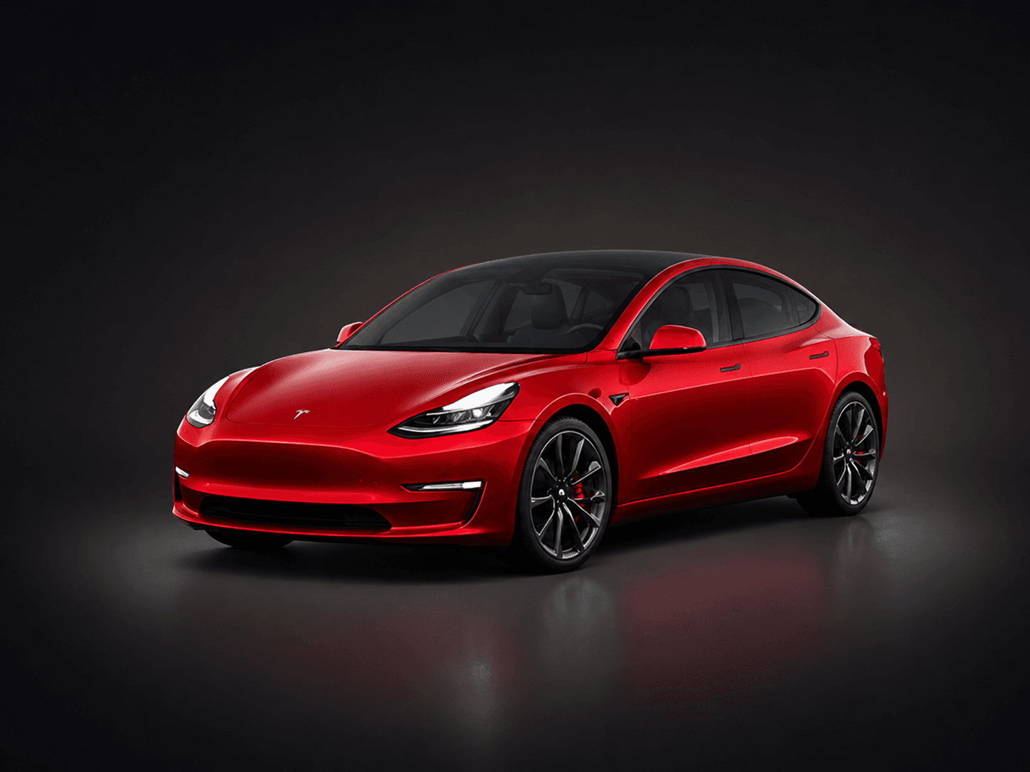 Tesla Model 3 Long Range AWD rouge Silent Motion